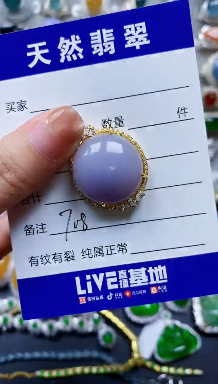 【闪购商品】翡翠颈饰银S925镶嵌0708