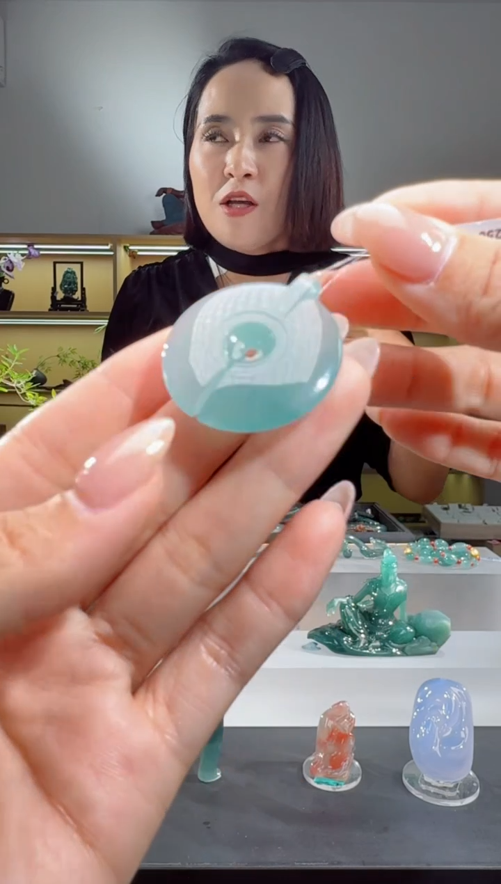 吊坠(不含链)未镶嵌翡翠平安扣