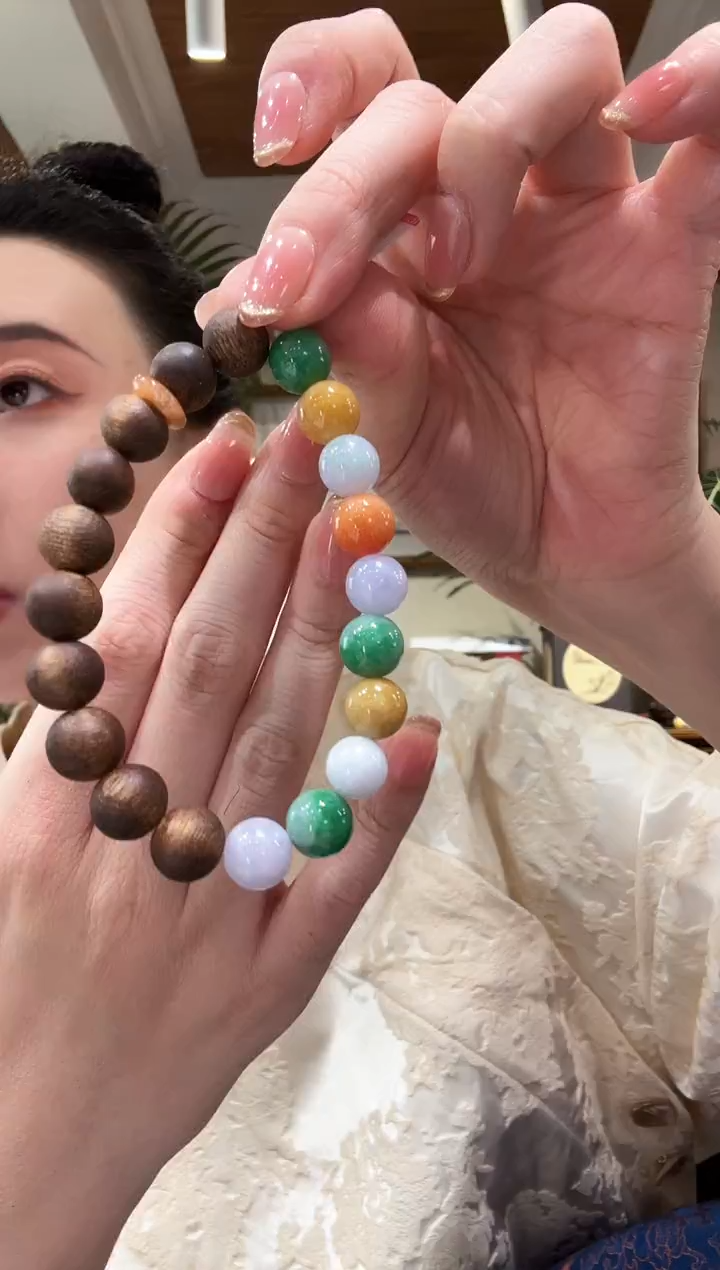 翡翠未镶嵌颈饰国风10.5mm