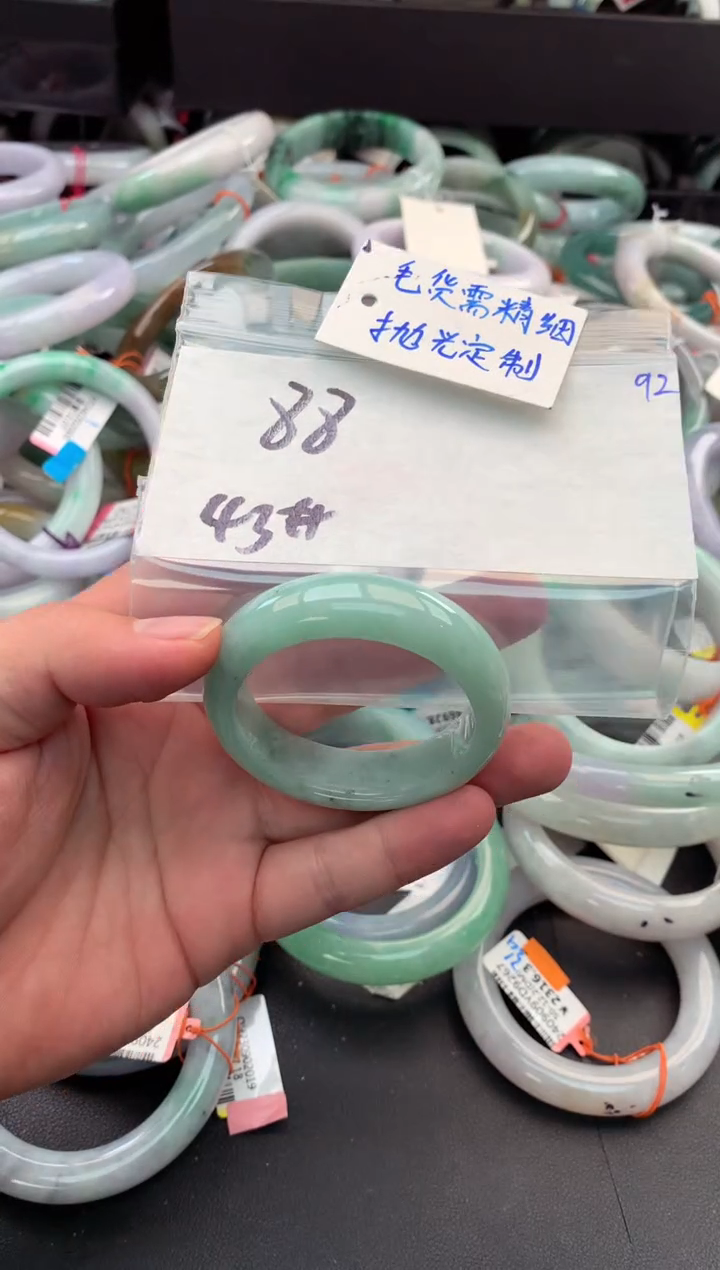 【闪购商品】定制翡翠未镶嵌毛货需精细抛光+多人