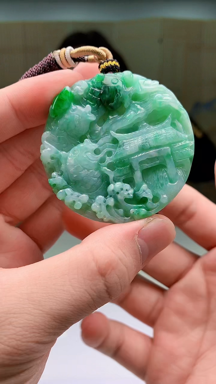 【闪购商品】定制翡翠未镶嵌4829bb-毛货挂件27