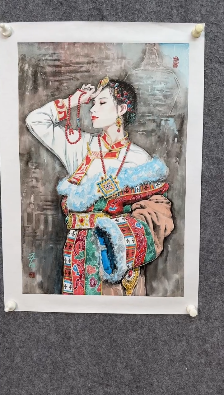 【闪购商品】国画ST-JCJ人物绘画作品