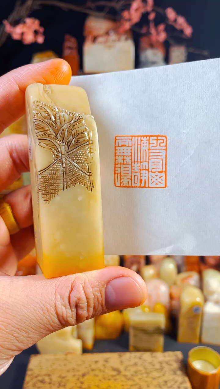 寿山石印石手工篆刻《心有山海静而无边》