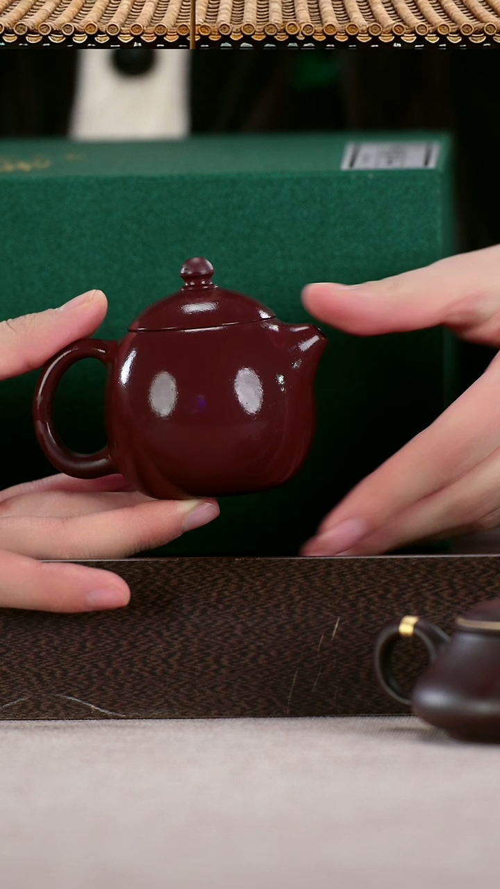 茶壶紫砂深井老紫泥精工小龙蛋120cc