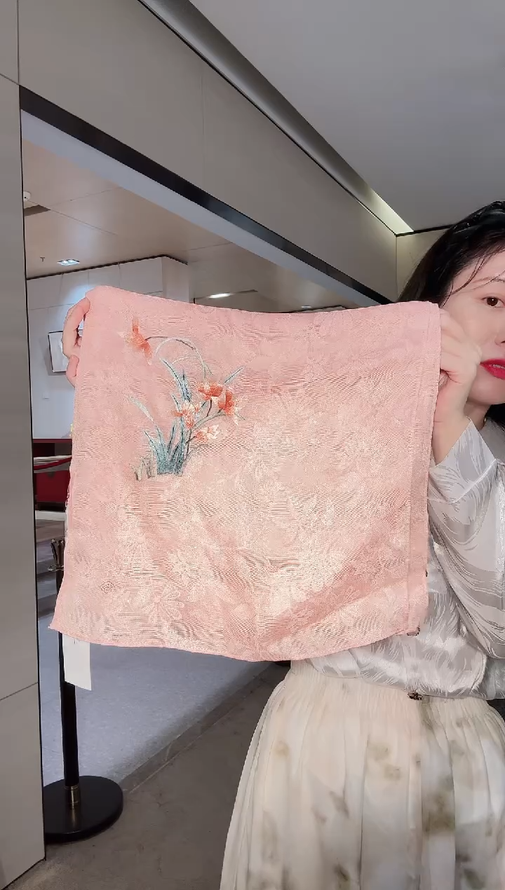 彼****?花锦系列 猗兰(扶光) 纱罗刺绣长巾