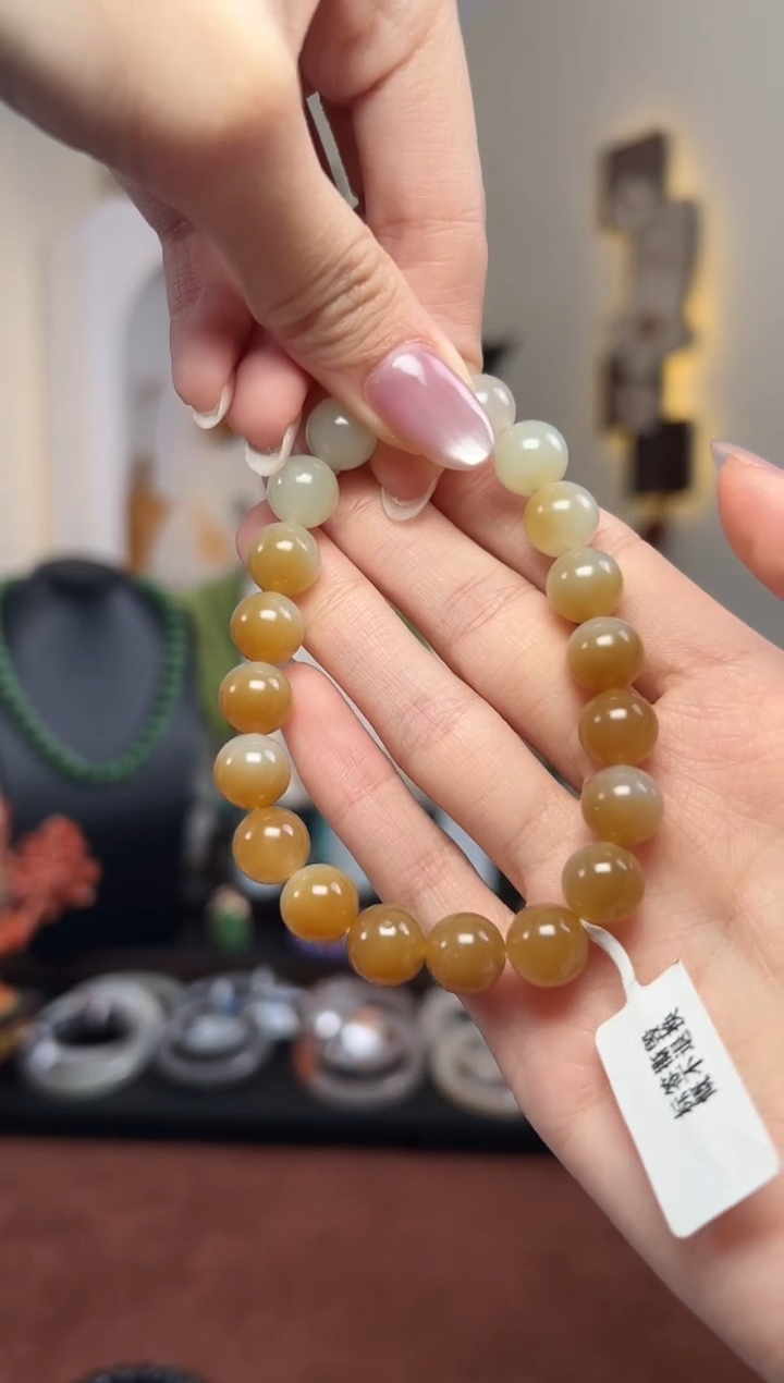 【闪购商品】和田玉手链未镶嵌10mm 