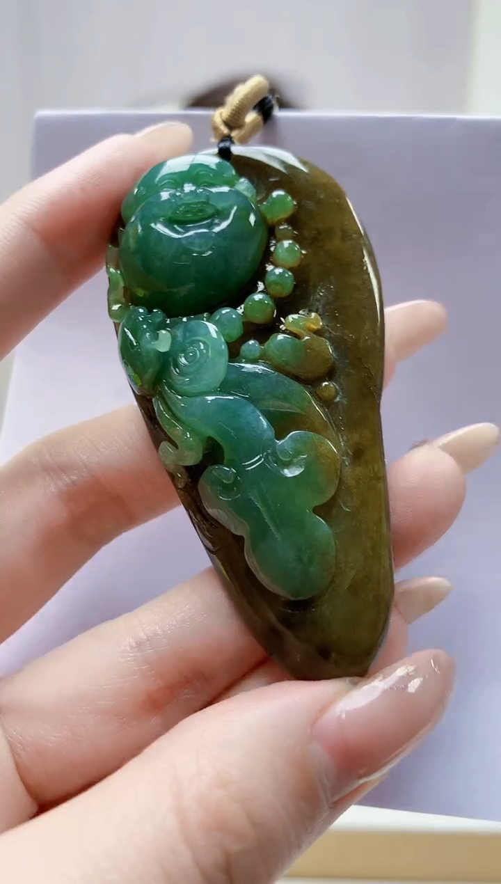 未镶嵌定制翡翠4829jw-毛货挂件144
