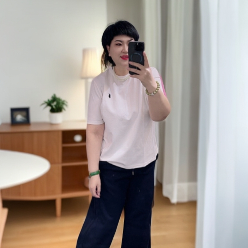 6272小标净版白黑双色圆领T女士/FEH