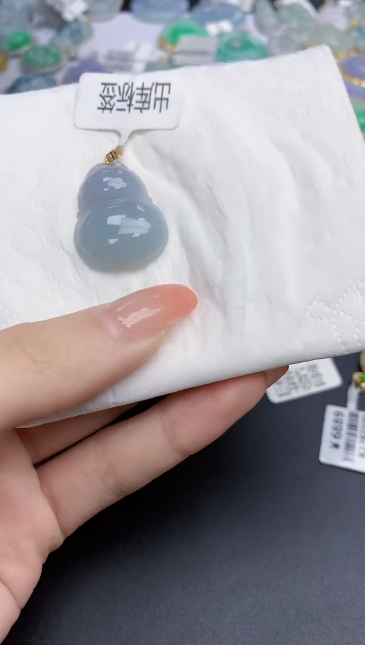 【闪购商品】翡翠颈饰18K金镶嵌天然缅甸翡翠A货