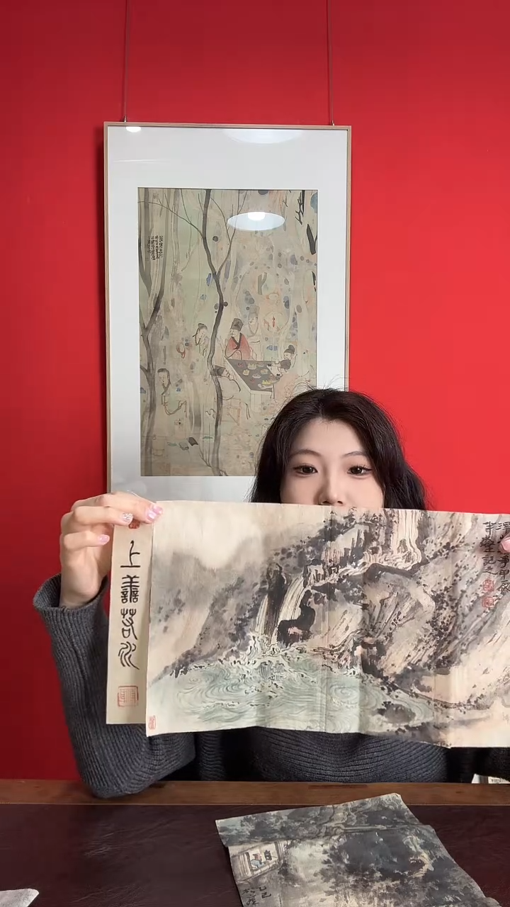 书法好*WX吴松 山水配诗堂上善若水