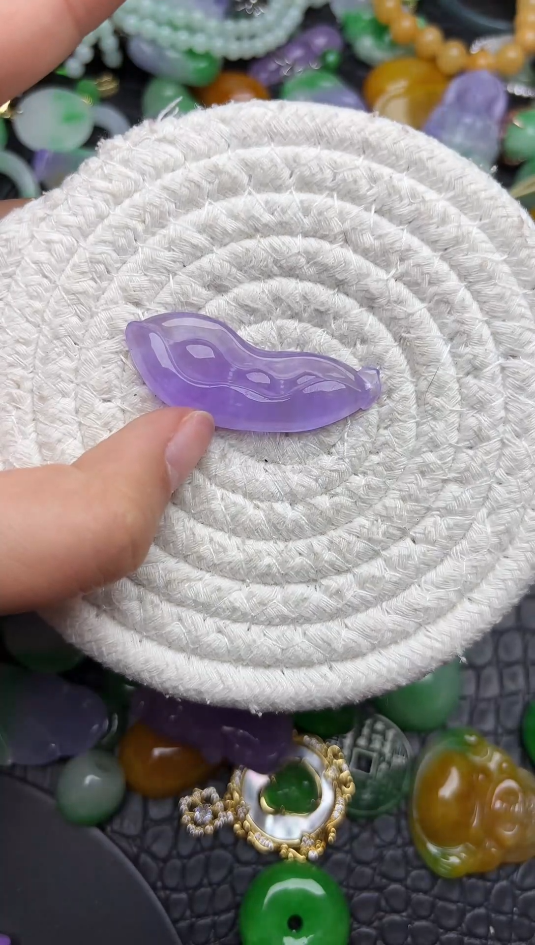 颈饰未镶嵌翡翠缅甸翡翠吊坠