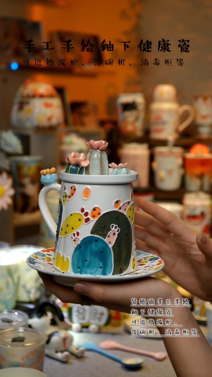 【闪购商品】杯陶瓷景德镇高温釉下彩&S111