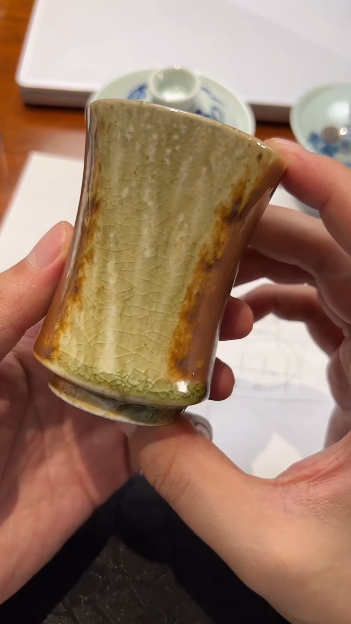 【闪购商品】陶瓷盖子款三生瓷竹节杯