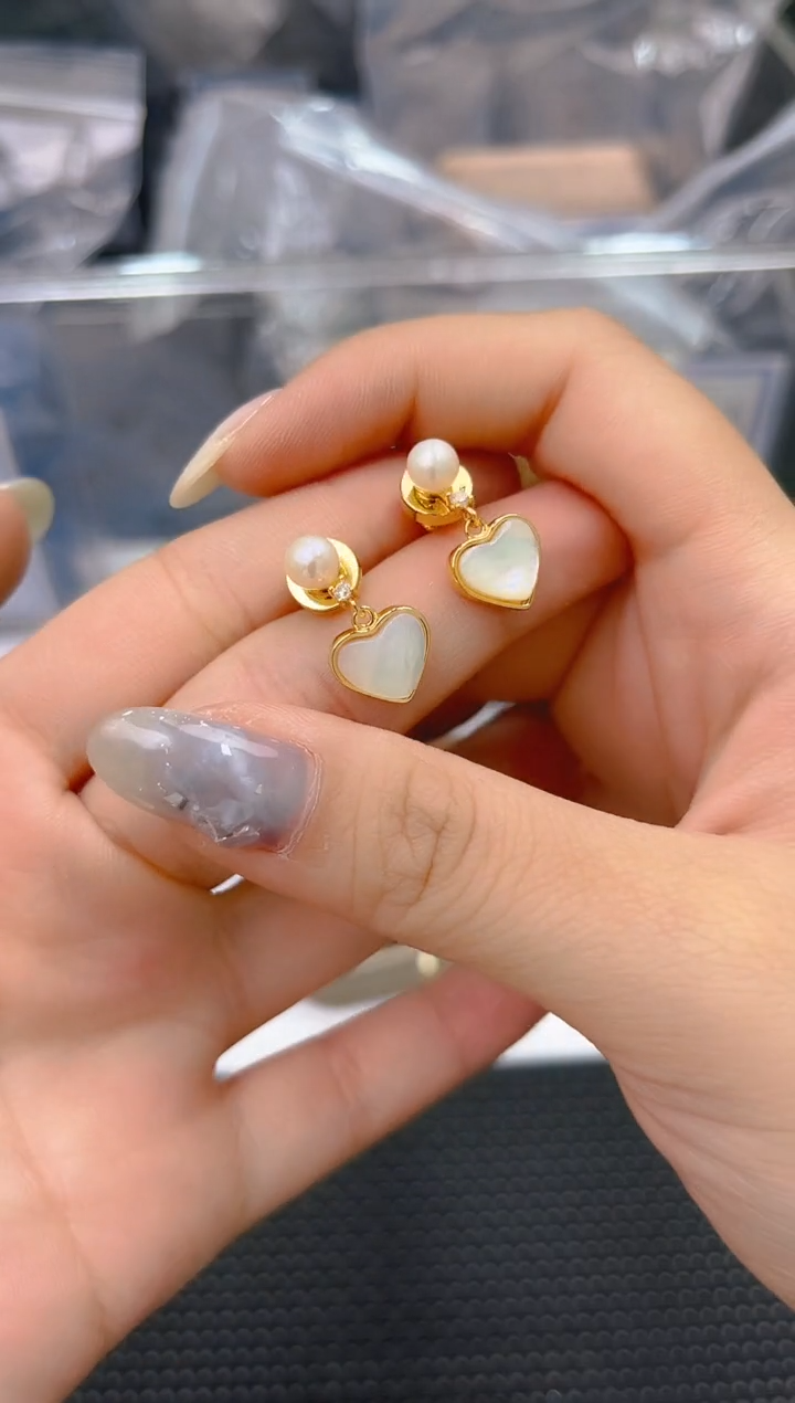 未镶嵌淡水珍珠耳饰ed1327