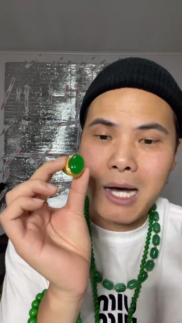 翡翠戒指未镶嵌【小伍珠宝】缅料大鸽子蛋戒指