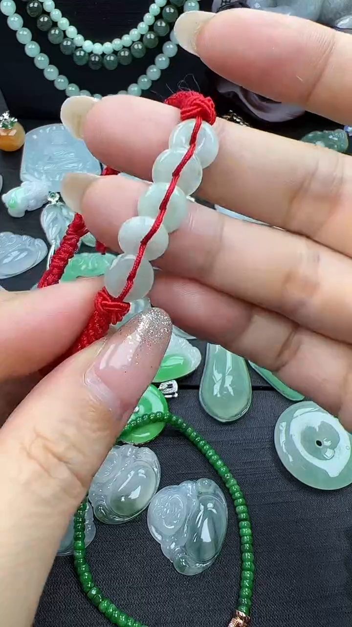 未镶嵌手绳翡翠五福临门多样性发其一