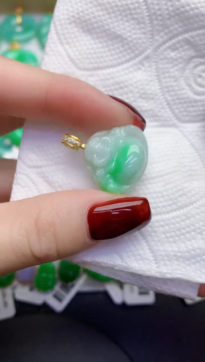 颈饰未镶嵌翡翠缅甸天然翡翠A货