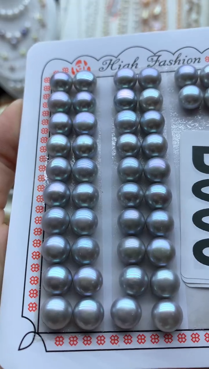 银S925镶嵌淡水珍珠耳饰多样性发其一m馒头珠