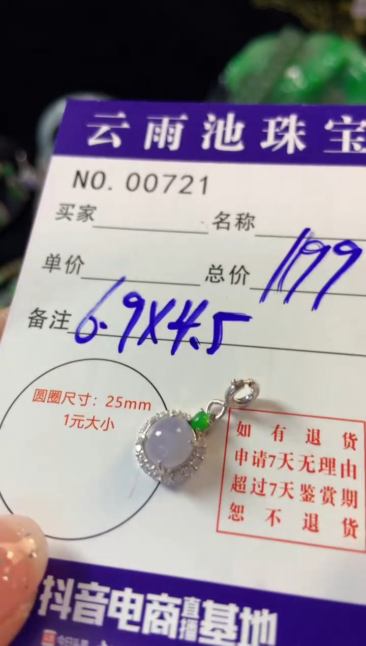 【闪购商品】翡翠颈饰银S925镶嵌翡翠