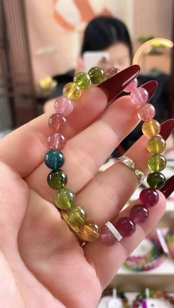 未镶嵌手链碧玺G2174素圈颜色微差