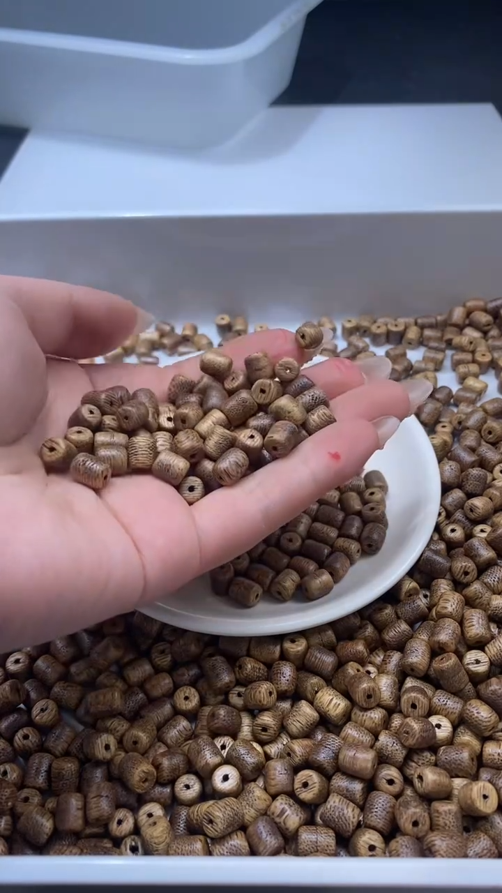 檀香木散珠w1765沉沉桶珠7*6mm*15颗