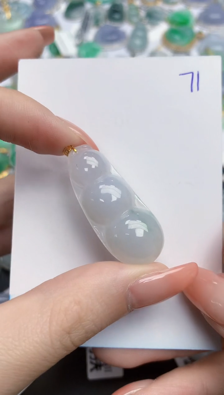 【闪购商品】翡翠颈饰18K金镶嵌天然缅甸翡翠A货