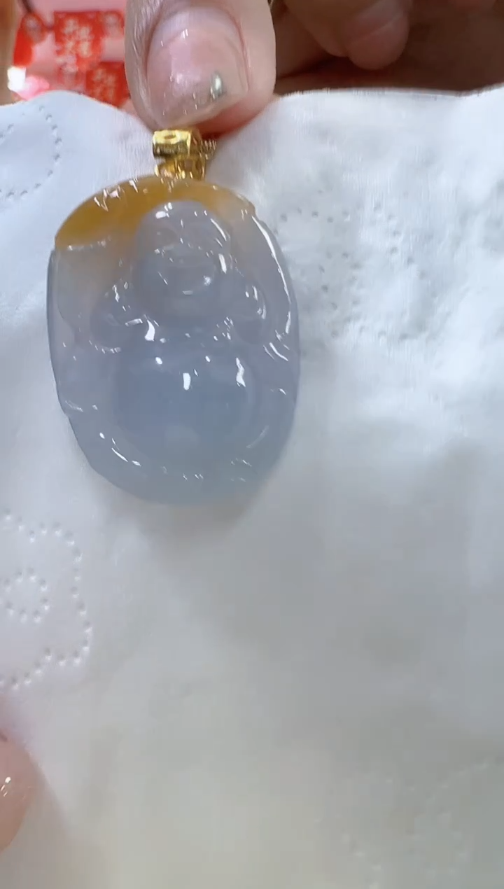 【闪购商品】翡翠颈饰未镶嵌孤品佛公宽