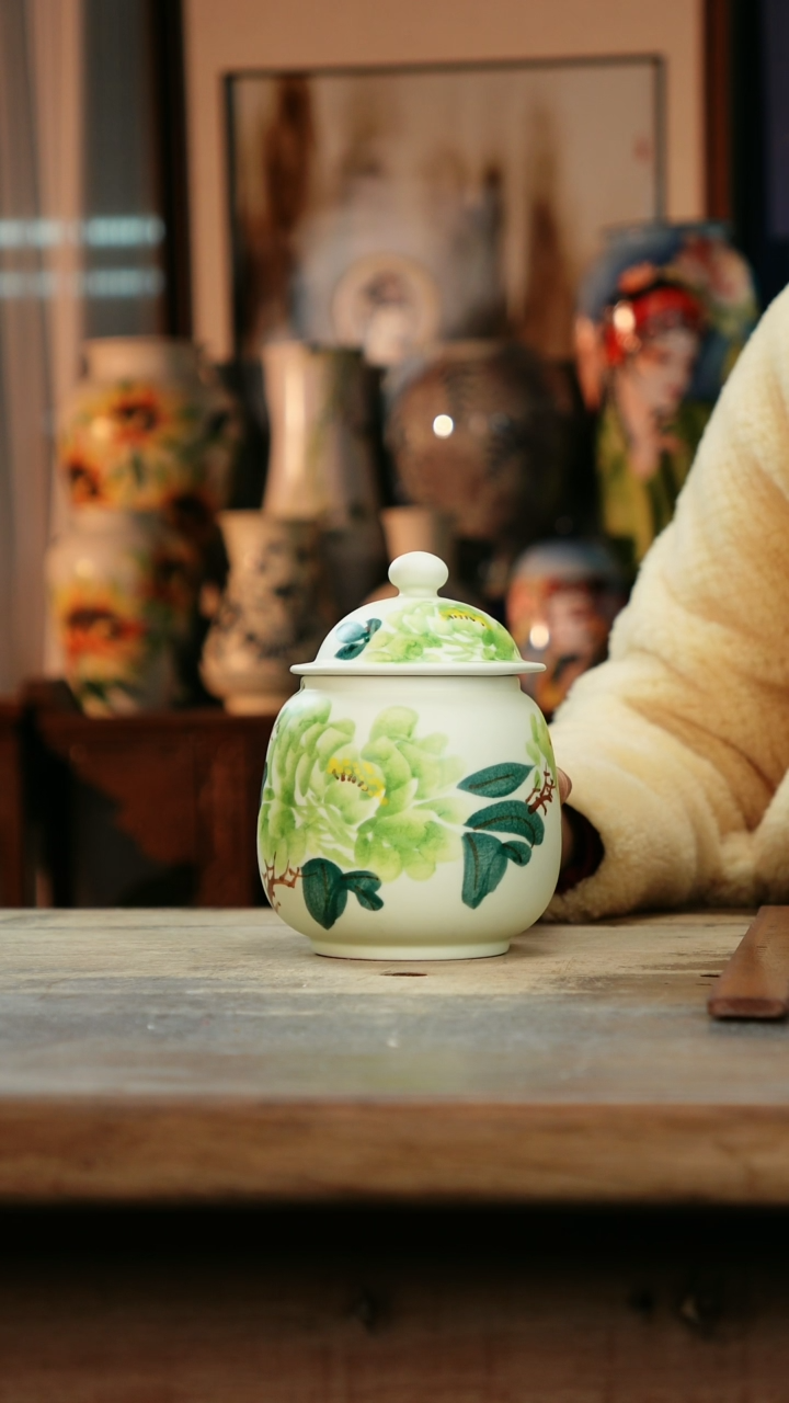 【闪购商品】瓷片景德镇纯手工釉下彩精品花瓶