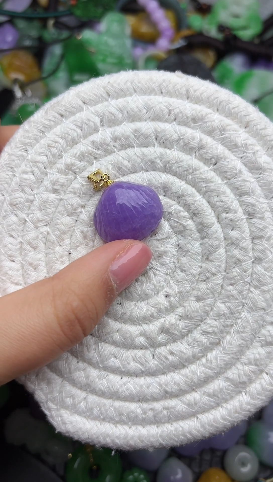 颈饰未镶嵌翡翠缅甸翡翠吊坠