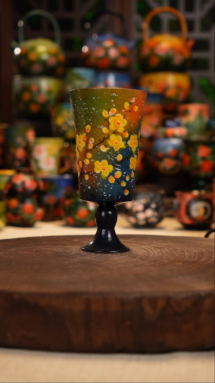 紫砂 油画釉下彩手绘