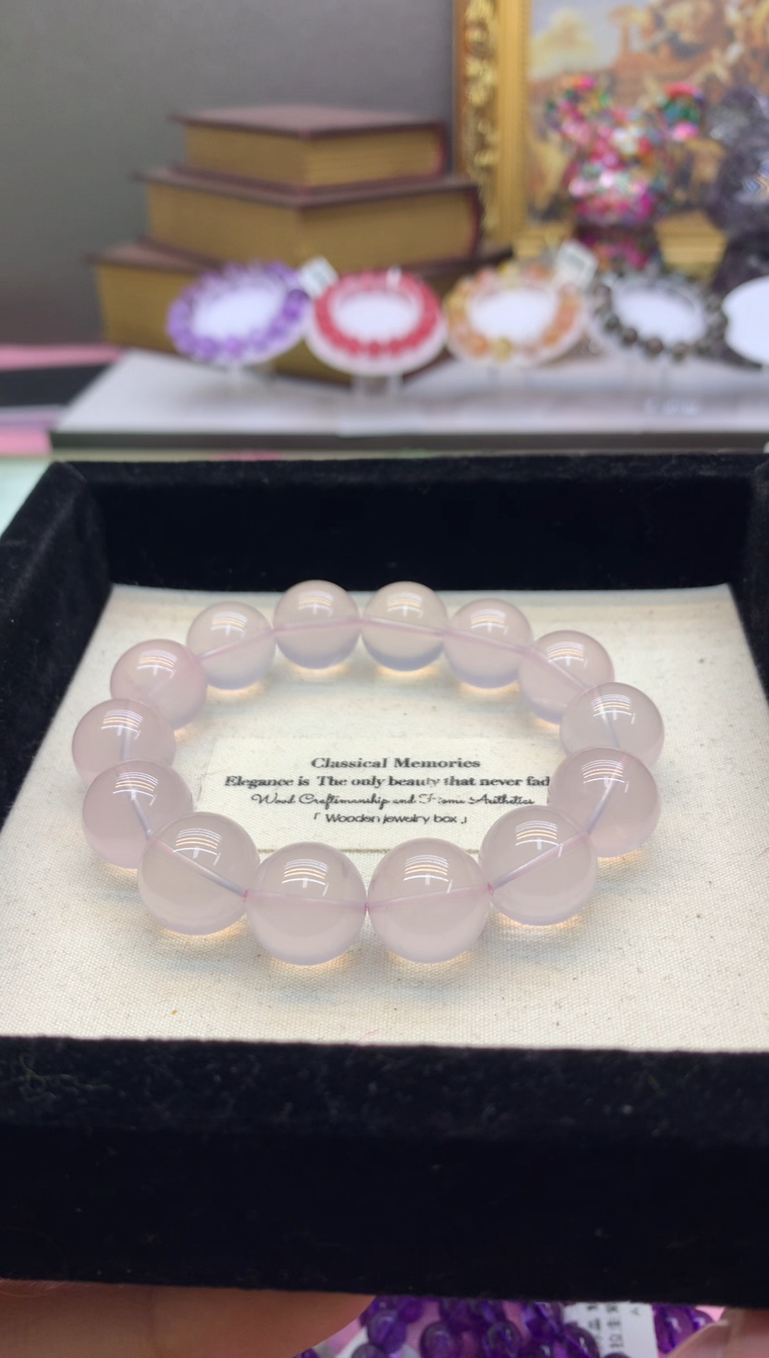 【闪购商品】水晶手串未镶嵌六芒星光粉水晶15+颜色以实物为主