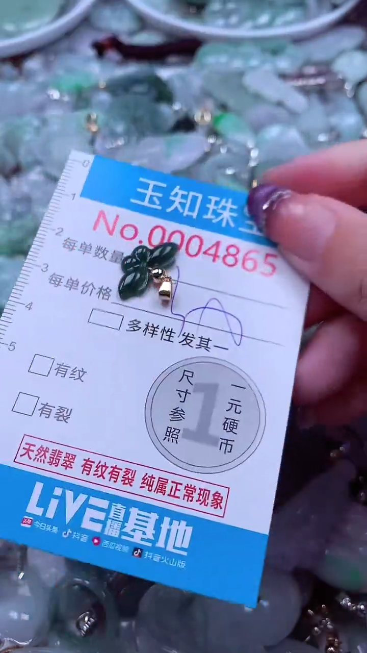 翡翠未镶嵌吊坠(不含链)4865