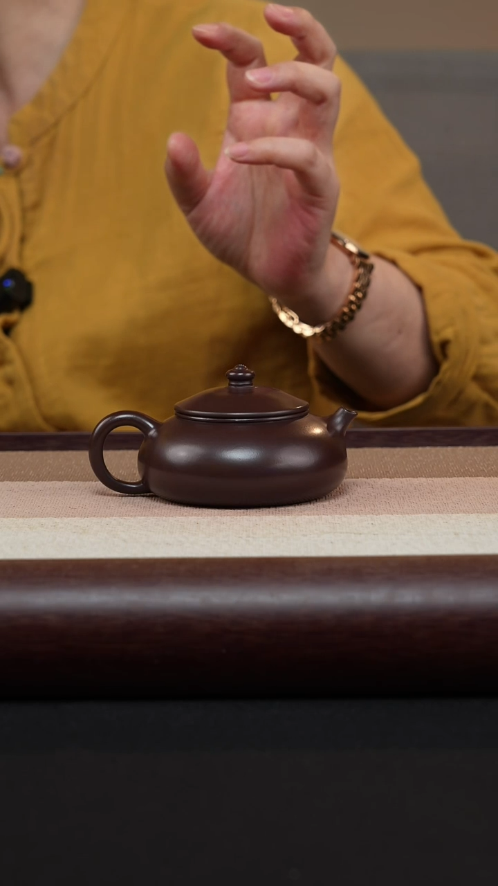 【闪购商品】紫砂茶壶老紫泥寒江MH-1787