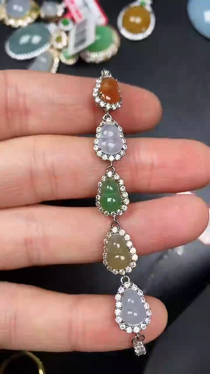 银S925镶嵌戒指翡翠9100