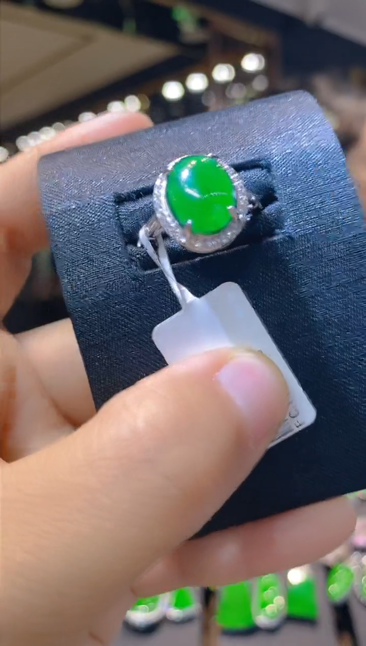 【闪购商品】翡翠戒指银S925镶嵌033（多样性发货）