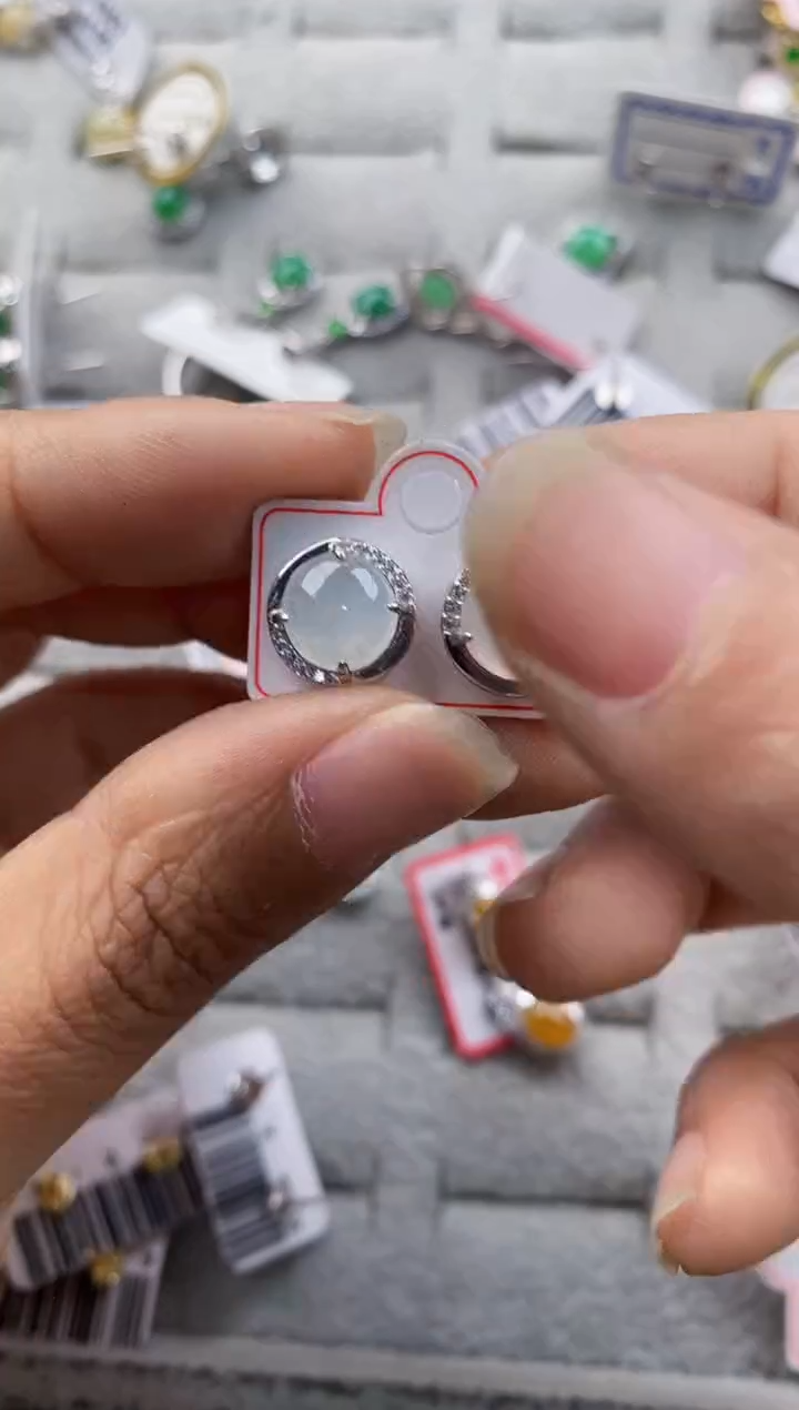 银S925镶嵌戒指翡翠11---6