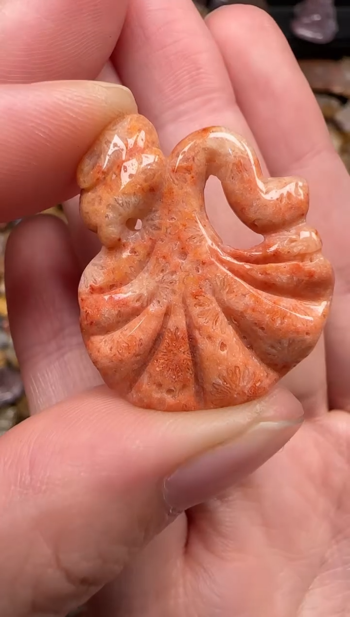 硅化珊瑚（珊瑚玉）未镶嵌颈饰660