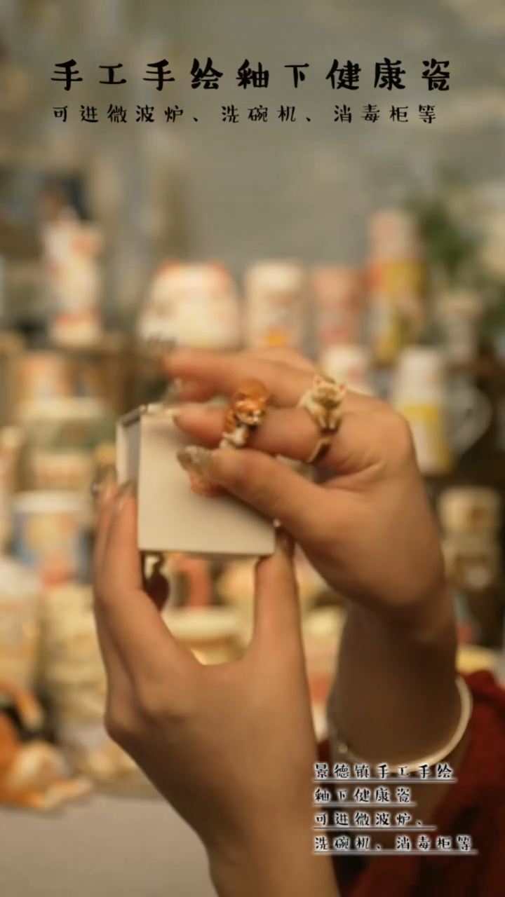 【闪购商品】杯陶瓷景德镇高温釉下彩&W1061