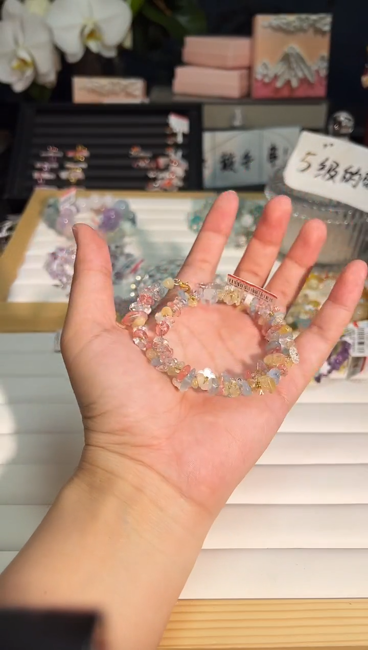 水晶手串未镶嵌e087多样性发货一件