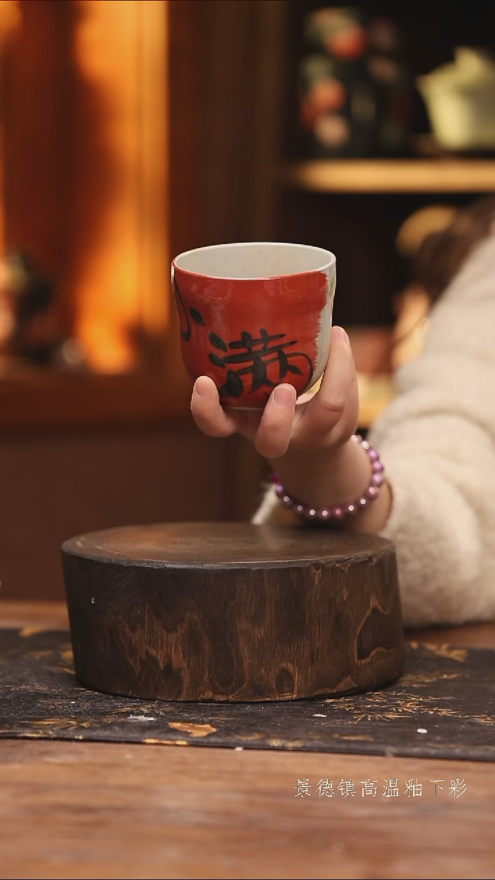 陶瓷景德镇高温釉下手绘陶瓷@L322@