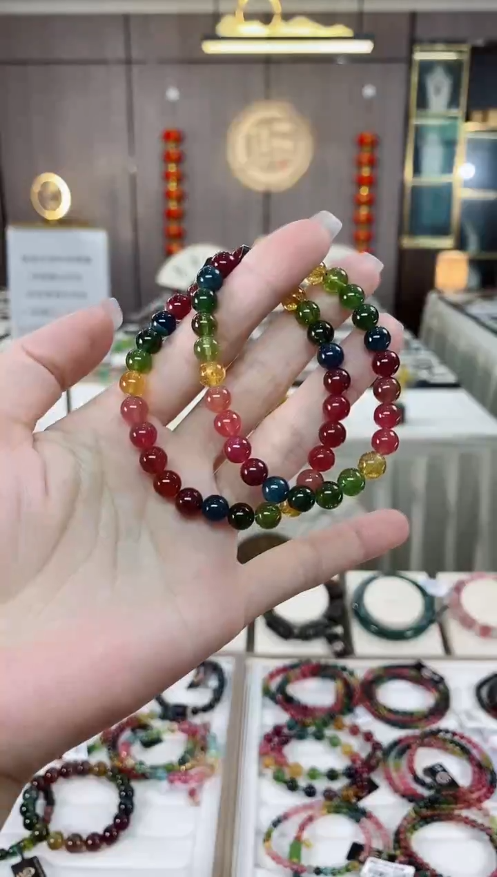 单圈手串7mm+未镶嵌碧玺（多样性发一条）hon
