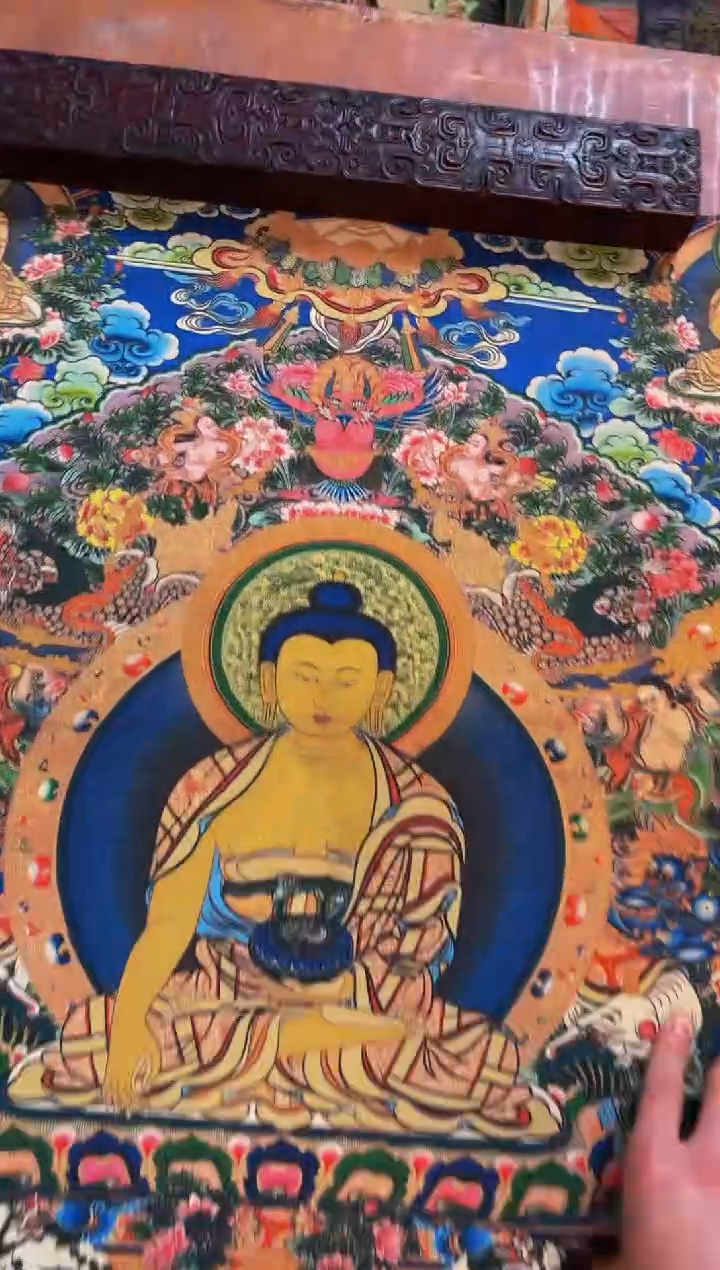 装裱画精品手绘唐卡链接--A138