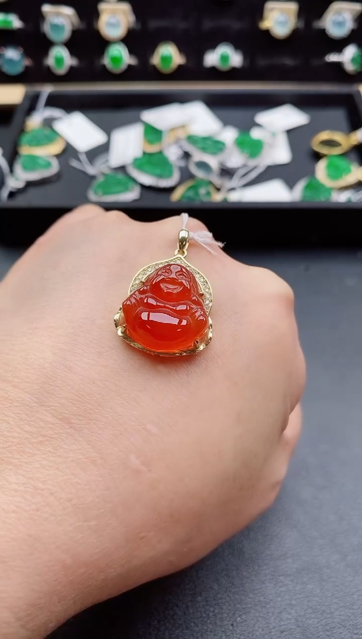 银S925镶嵌吊坠(不含链)玛瑙/玉髓1