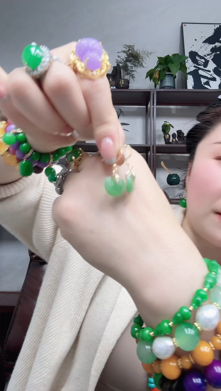未镶嵌和田玉耳坠如意耳坠
