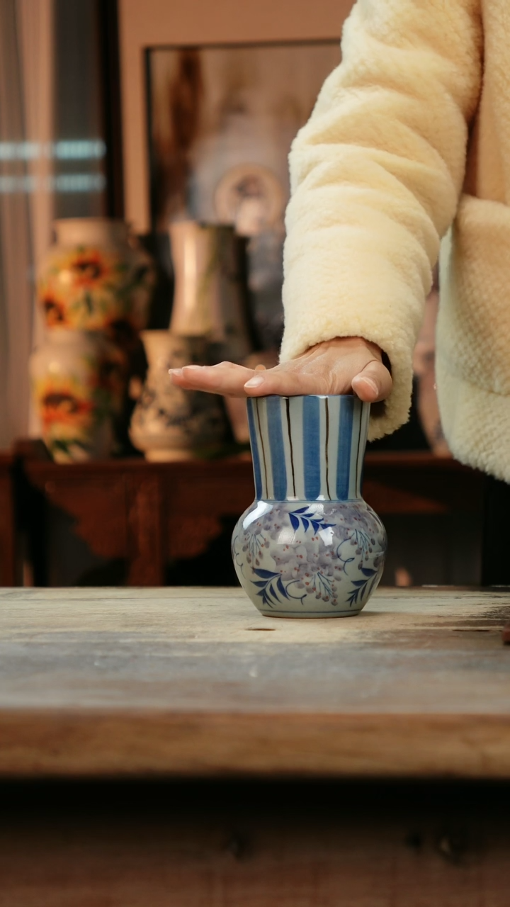 【闪购商品】瓷片景德镇纯手工釉下彩精品花瓶