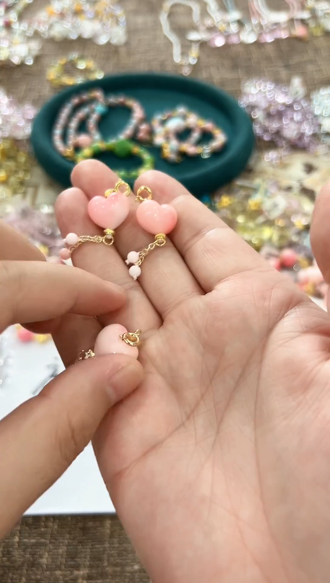 吊坠(不含链)未镶嵌水晶女粉
