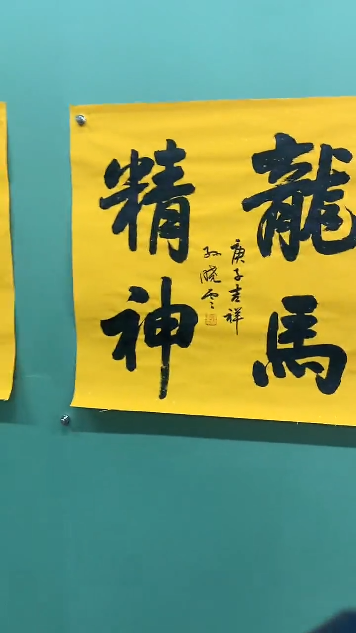 竖款精品四尺斗方，龙马