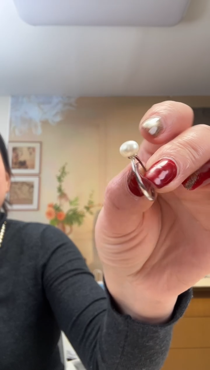 【闪购商品】淡水珍珠戒指银S925镶嵌小珍珠戒指