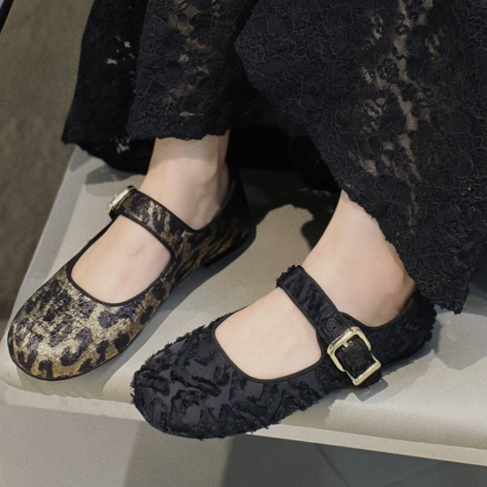 25632【川妹家品牌女鞋】豹纹休闲百搭玛丽珍单鞋