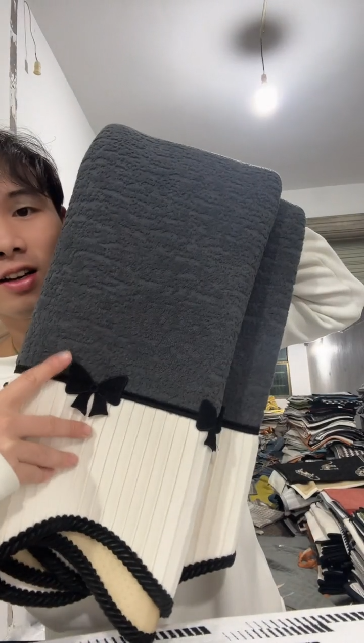 雪尼尔90*240  深灰碟依